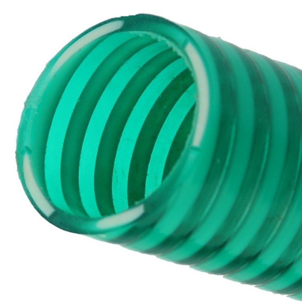 1,25 Zoll Saug- / Druckschlauch - grün / transparent 1,25''